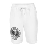 Death Dealer design on men's fleece shorts, front view