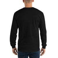 Unisex long sleeve shirt, back view