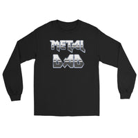 Metal Dad design on unisex long sleeve shirt, front view