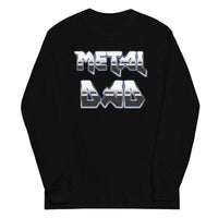 Metal Dad design on unisex long sleeve shirt, front view