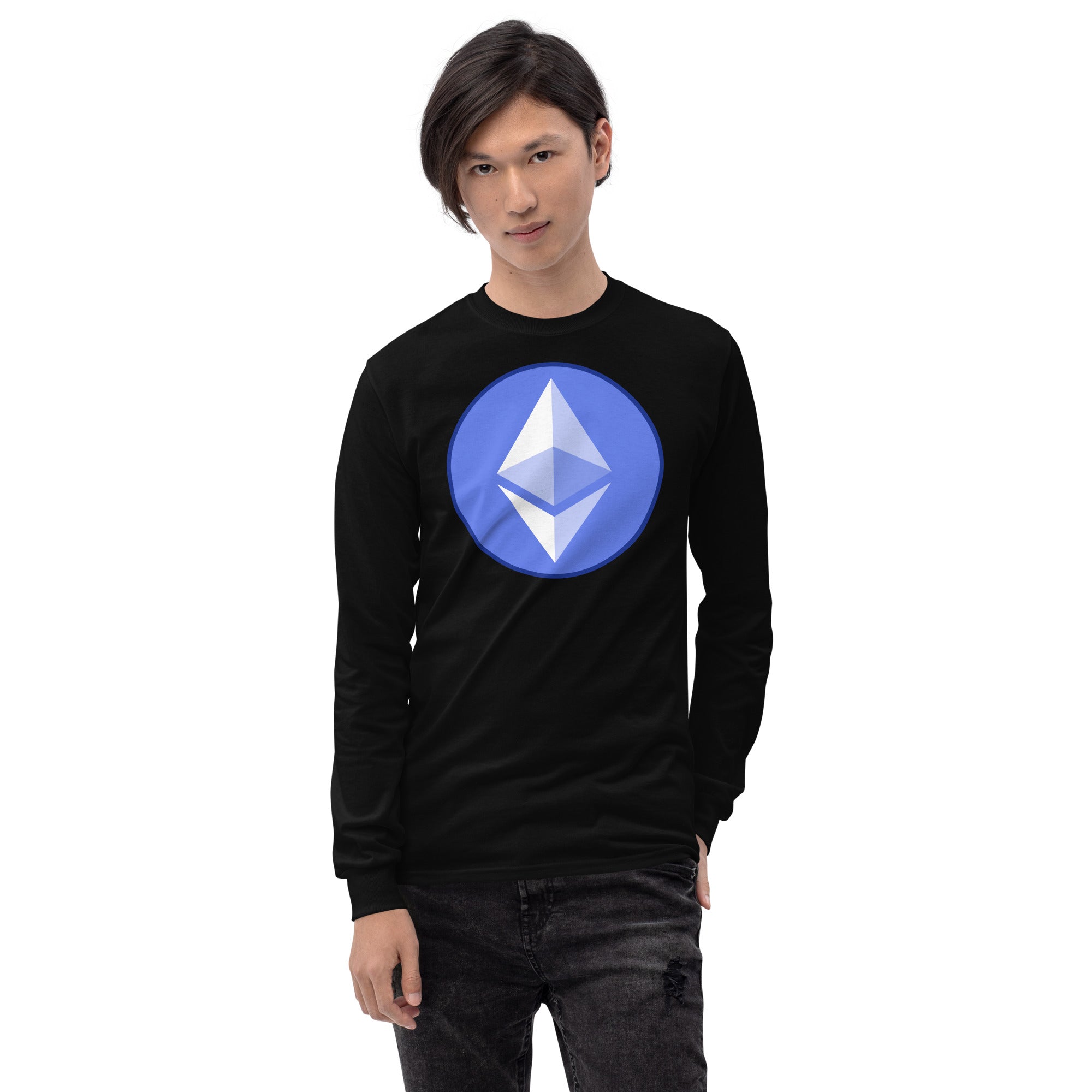 ETH Ethereum Round Logo Cryptocurrency Symbol Long Sleeve Shirt