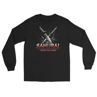 Splash Katana Swords design on unisex long sleeve shirt, front view