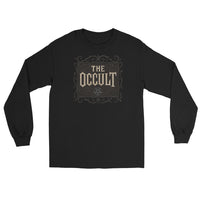 The Occult design on unisex long sleeve shirt, front view