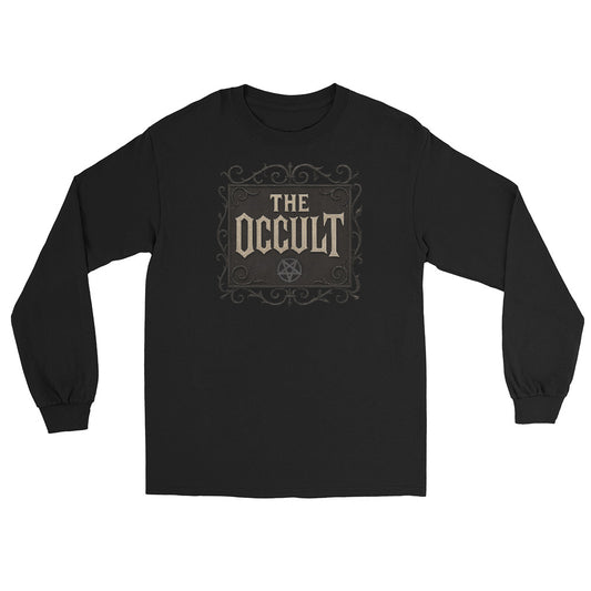 The Occult design on unisex long sleeve shirt, front view