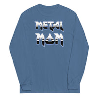 Metal Mom design on unisex long sleeve shirt, front view