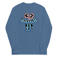 Paranormal Ghost Dad design on unisex long sleeve shirt, front view