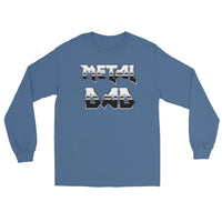 Metal Dad design on unisex long sleeve shirt, front view