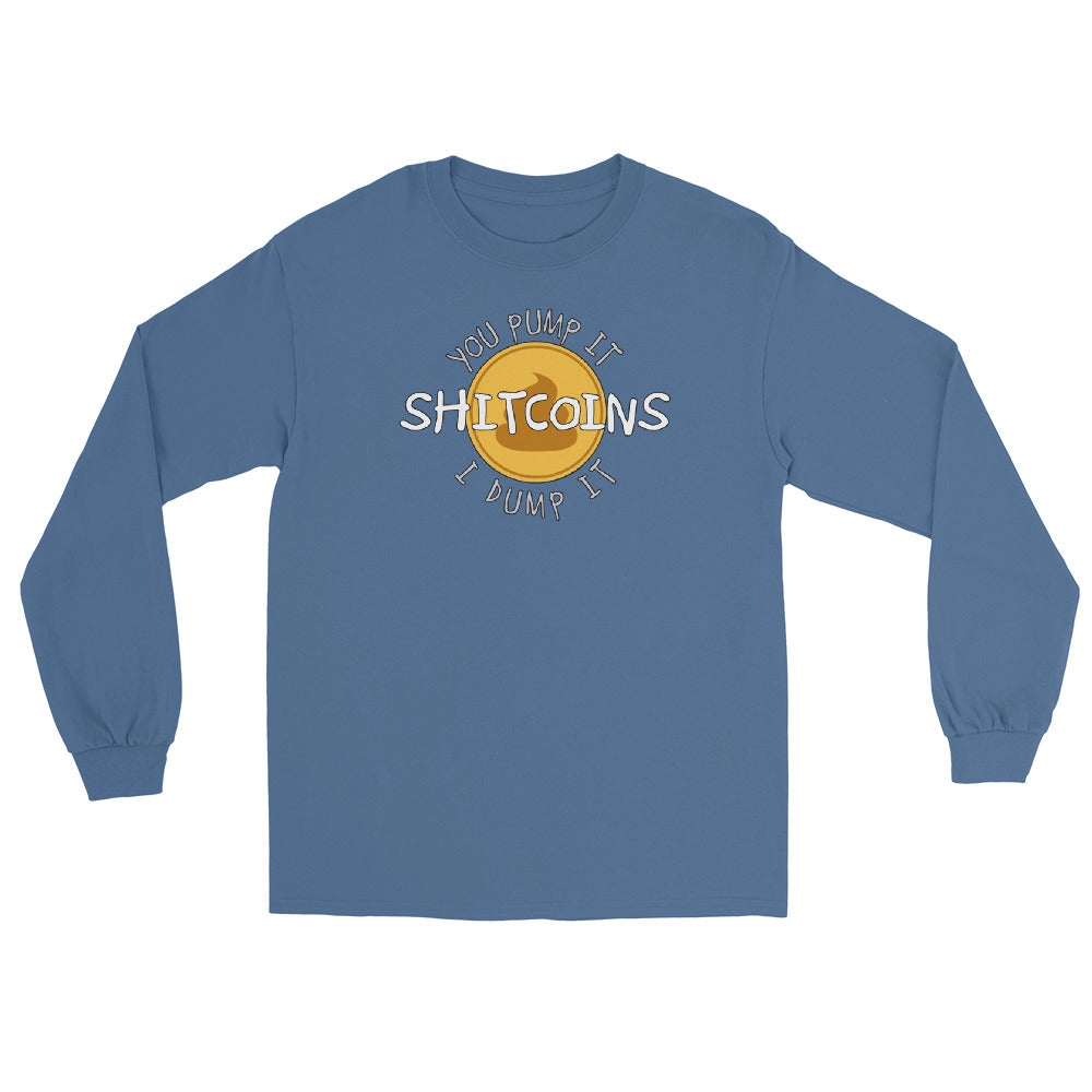 Shitcoins Pump and Dump Crypto Meme Coins Long Sleeve Shirt