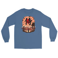 Samurai Warrior Honor the Sword design on unisex long sleeve shirt, front view