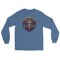 Great Eye All-Seeing Symbol design on unisex long sleeve shirt, front view
