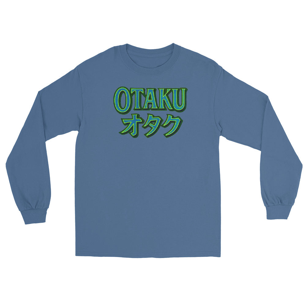 Otaku オタク Japanese Culture design on unisex long sleeve shirt, front view