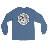 Death Dealer design on unisex long sleeve shirt, front view