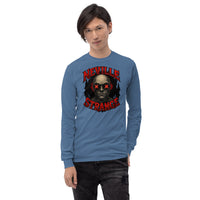 Neville Strange Future Corpses design on unisex long sleeve shirt, front view