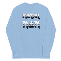 Metal Mom design on unisex long sleeve shirt, front view