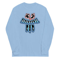 Paranormal Ghost Dad design on unisex long sleeve shirt, front view