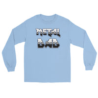Metal Dad design on unisex long sleeve shirt, front view