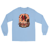 Samurai Warrior Honor the Sword design on unisex long sleeve shirt, front view