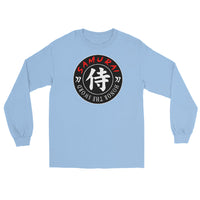 Samurai Honor Kanji 侍 design on unisex long sleeve shirt, front view