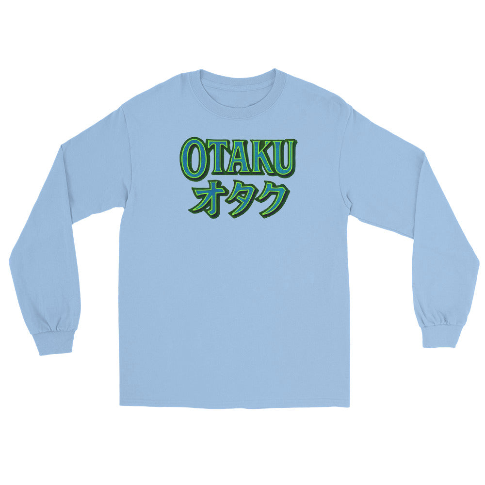 Otaku オタク Japanese Culture design on unisex long sleeve shirt, front view