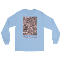 Feast of the Impaler design on unisex long sleeve shirt, front view
