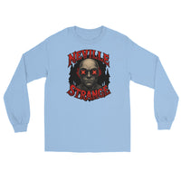 Neville Strange Future Corpses design on unisex long sleeve shirt, front view