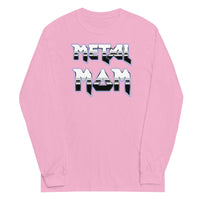 Metal Mom design on unisex long sleeve shirt, front view