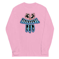 Paranormal Ghost Dad design on unisex long sleeve shirt, front view