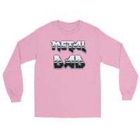 Metal Dad design on unisex long sleeve shirt, front view