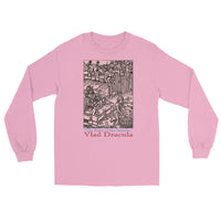 Feast of the Impaler design on unisex long sleeve shirt, front view