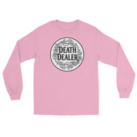 Death Dealer design on unisex long sleeve shirt, front view
