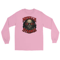 Neville Strange Future Corpses design on unisex long sleeve shirt, front view