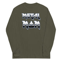Metal Mom design on unisex long sleeve shirt, front view