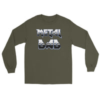 Metal Dad design on unisex long sleeve shirt, front view