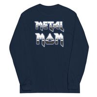 Metal Mom design on unisex long sleeve shirt, front view
