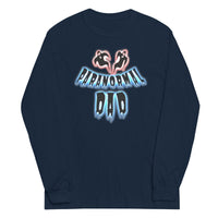 Paranormal Ghost Dad design on unisex long sleeve shirt, front view