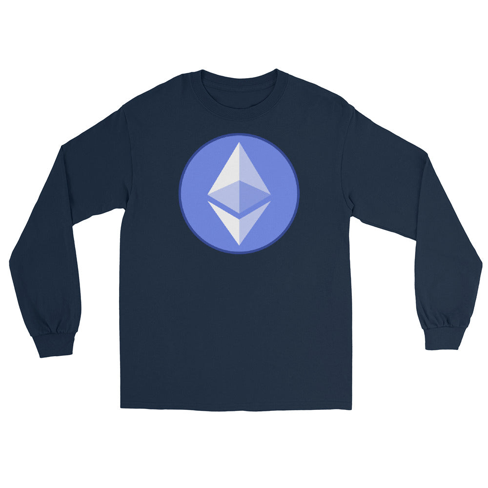 ETH Ethereum Round Logo Cryptocurrency Symbol Long Sleeve Shirt