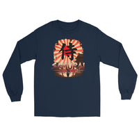 Samurai Warrior Honor the Sword design on unisex long sleeve shirt, front view