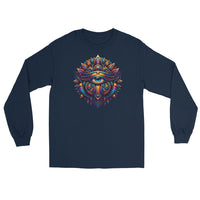 Great Eye All-Seeing Symbol design on unisex long sleeve shirt, front view