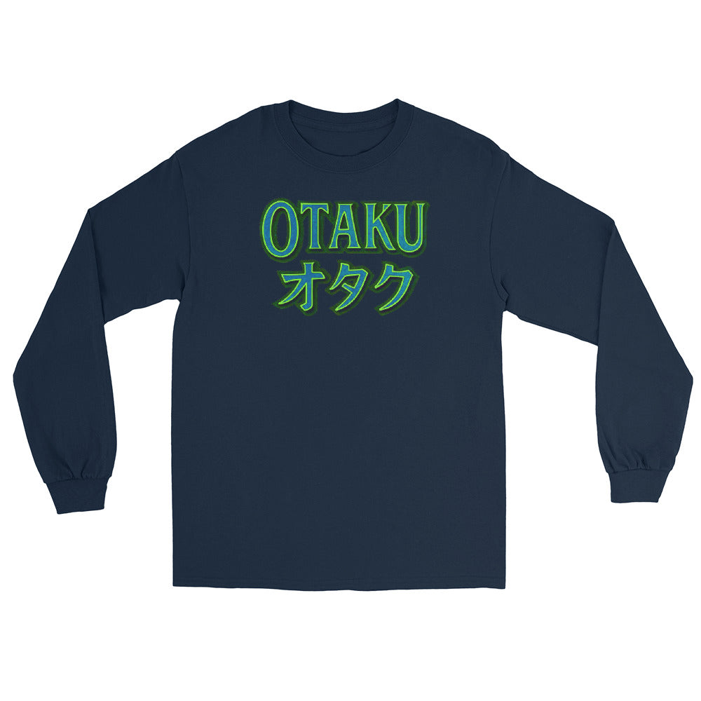 Otaku オタク Japanese Culture design on unisex long sleeve shirt, front view