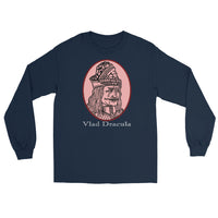 Vlad the Impaler design on unisex long sleeve shirt, front view