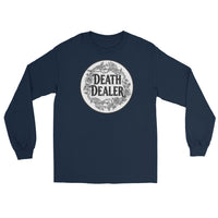 Death Dealer design on unisex long sleeve shirt, front view