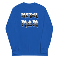 Metal Mom design on unisex long sleeve shirt, front view