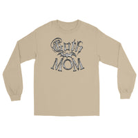White Goth Mom Bat design on unisex long sleeve shirt, front view
