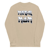 Metal Mom design on unisex long sleeve shirt, front view