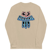 Paranormal Ghost Dad design on unisex long sleeve shirt, front view