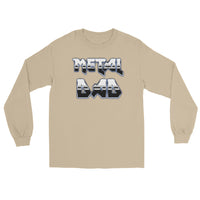 Metal Dad design on unisex long sleeve shirt, front view