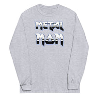 Metal Mom design on unisex long sleeve shirt, front view