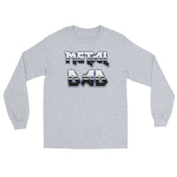 Metal Dad design on unisex long sleeve shirt, front view