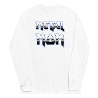 Metal Mom design on unisex long sleeve shirt, front view
