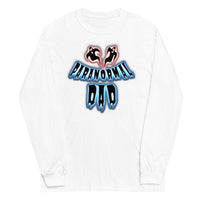 Paranormal Ghost Dad design on unisex long sleeve shirt, front view